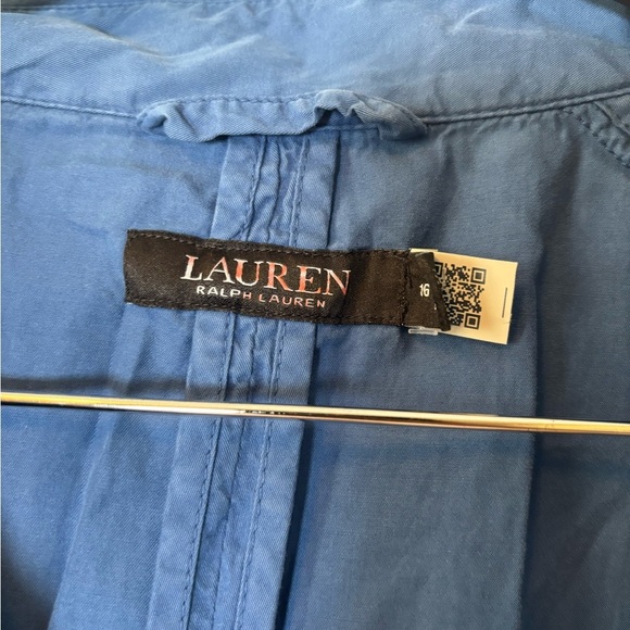 Lauren Ralph Lauren Women Trench Coat Navy Blue Plus Size 16 - Picture 6 of 7